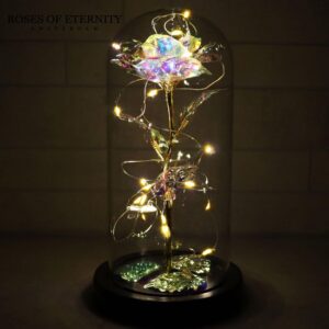 Roses of Eternity - Galaxy roos in glazen stolp